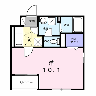 ヴァーグ・ブランシュ 101【管理NO：1-028543201-01010】 ★家具家電は申し込み後に搬入します★ ★2027年01月下旬入居可能★の外観画像