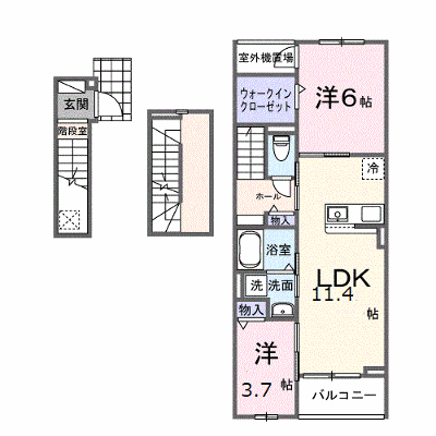 Ｈｉ－Ｒｏｓｅｔｔａ　Ｃ 303【管理NO：1-027872701-03030】 ★家具家電は申し込み後に搬入します★ ★2027年01月下旬入居可能★の外観画像
