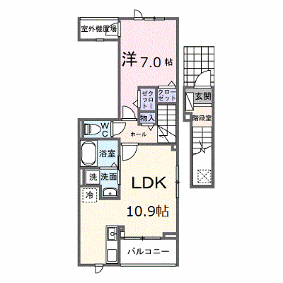 Ｈｉ－Ｒｏｓｅｔｔａ　Ｃ 201【管理NO：1-027872701-02010】 ★家具家電は申し込み後に搬入します★ ★2027年01月下旬入居可能★の外観画像