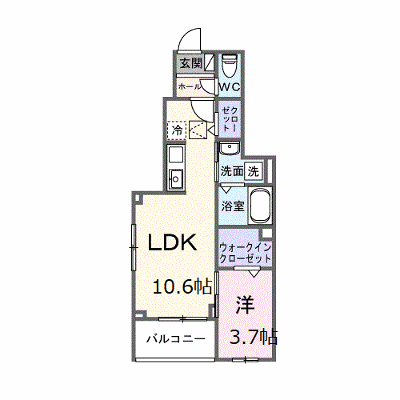 Ｈｉ－Ｒｏｓｅｔｔａ　Ｃ 105【管理NO：1-027872701-01050】 ★家具家電は申し込み後に搬入します★ ★2027年01月下旬入居可能★の外観画像