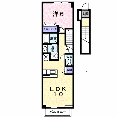 ウエスト・ブルック 203【管理NO：1-012556701-02030】 ★家具家電は申し込み後に搬入します★ ★2026年10月下旬入居可能★の外観画像