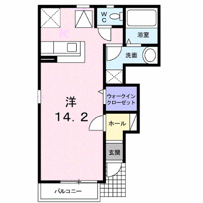 プラシード 101【管理NO：1-013110201-01010】 ★家具家電は申し込み後に搬入します★の外観画像