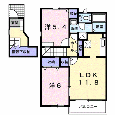 グラベール　Ⅱ 205【管理NO：1-012667401-02040】 ★家具家電は申し込み後に搬入します★ ★2026年10月中旬入居可能★の外観画像