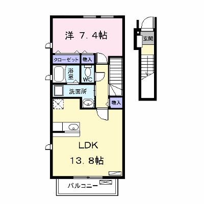 ロイヤル川前　Ⅱ 205【管理NO：1-018707201-02040】 ★家具家電は申し込み後に搬入します★ ★2026年11月中旬入居可能★の外観画像