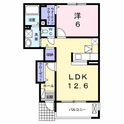 カトルセゾンＢ 103【管理NO：1-014493902-01030】 ★家具家電は申し込み後に搬入します★ ★2026年10月下旬入居可能★の外観画像
