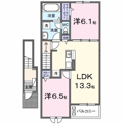 ベル　フルール　Ⅱ 203【管理NO：1-026981802-02030】 ★家具家電は申し込み後に搬入します★ ★2026年10月中旬入居可能★の外観画像
