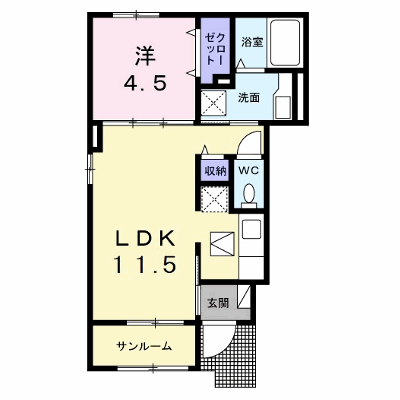 シリウス 101【管理NO：1-027383201-01010】 ★家具家電は申し込み後に搬入します★ ★2026年09月中旬入居可能★の外観画像