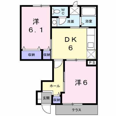 フィーレＢ 103【管理NO：1-011928201-01030】 ★家具家電は申し込み後に搬入します★ ★2026年10月中旬入居可能★の外観画像