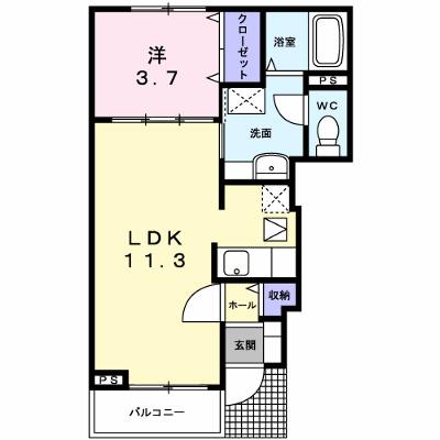 エスペランサⅠ 102【管理NO：1-016899501-01020】 ★家具家電は申し込み後に搬入します★ ★2026年10月中旬入居可能★の外観画像