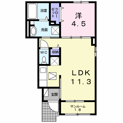 カプリスコート・バードⅠ 103【管理NO：1-024165301-01030】 ★家具家電は申し込み後に搬入します★ ★2026年10月中旬入居可能★の外観画像