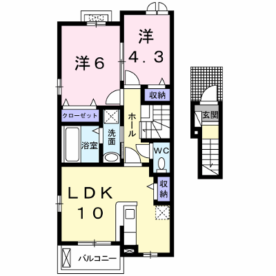 Ｍａｉｓｏｎ　青空 204【管理NO：1-024611401-02040】 ★家具家電は申し込み後に搬入します★ ★2026年10月下旬入居可能★の外観画像