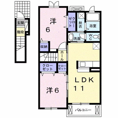 レイ・ミノール 203【管理NO：1-016367401-02030】 ★家具家電は申し込み後に搬入します★ ★2026年09月中旬入居可能★の外観画像