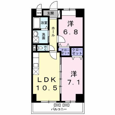 コスモ 501【管理NO：1-019015301-05010】 ★家具家電は申し込み後に搬入します★ ★2026年10月中旬入居可能★の外観画像