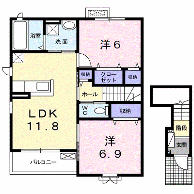 クレバーハウスⅡ 201【管理NO：1-023825501-02010】 ★家具家電は申し込み後に搬入します★ ★2026年09月中旬入居可能★の外観画像