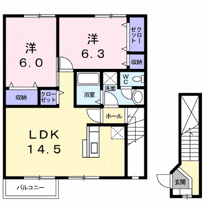 シャン・ド・フルールⅠ 202【管理NO：1-012517901-02020】 ★家具家電は申し込み後に搬入します★ ★2026年10月中旬入居可能★の外観画像