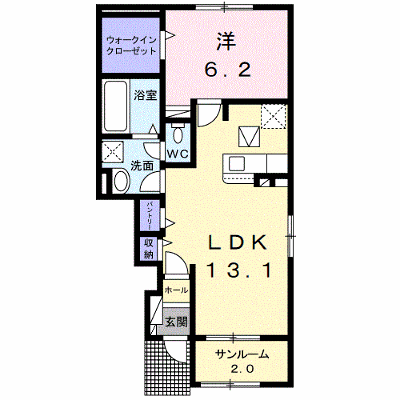 グラース　Ⅱ 105【管理NO：1-026420201-01040】 ★家具家電は申し込み後に搬入します★ ★2026年11月中旬入居可能★の外観画像