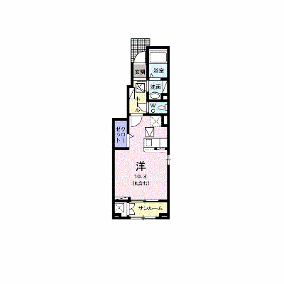 シャトレー 101【管理NO：1-025054501-01010】 ★家具家電は申し込み後に搬入します★ ★2026年10月中旬入居可能★の外観画像
