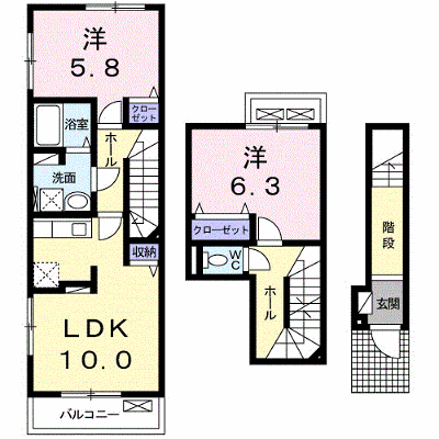アリアキャメルⅡ 201【管理NO：1-021792101-02010】 ★家具家電は申し込み後に搬入します★ ★2026年10月下旬入居可能★の外観画像