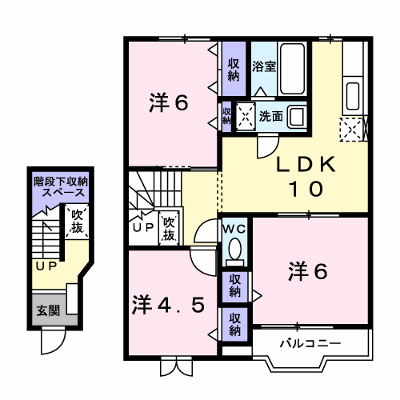 ツインシャトーＢ 202【管理NO：1-007541102-02020】 ★家具家電は申し込み後に搬入します★ ★2026年10月中旬入居可能★の外観画像