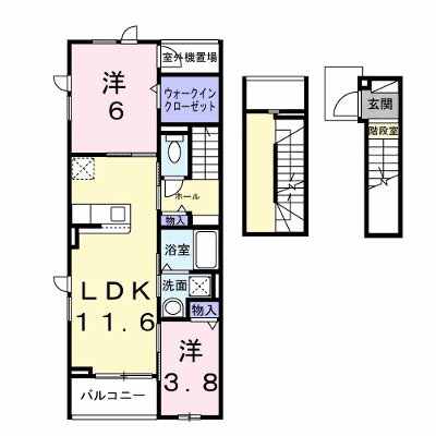 クレストールⅣ　Ａ 302【管理NO：1-028648001-03020】 ★家具家電は申し込み後に搬入します★ ★2027年01月下旬入居可能★の外観画像