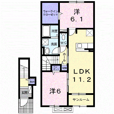 メディオ　サルーテ　Ｂ 204【管理NO：1-026110502-02040】 ★家具家電は申し込み後に搬入します★ ★2026年10月中旬入居可能★の外観画像