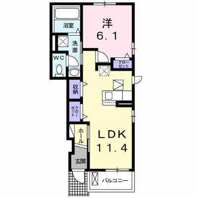 シトロンⅡ 104【管理NO：1-024987602-01040】 ★家具家電は申し込み後に搬入します★ ★2026年10月中旬入居可能★の外観画像