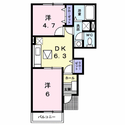 アヴェニールＢ 102【管理NO：1-012934202-01020】 ★家具家電は申し込み後に搬入します★ ★2026年10月中旬入居可能★の外観画像