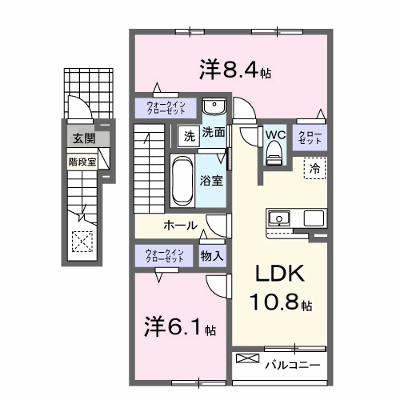 エスペランサ樋藤Ｂ 204【管理NO：1-028812001-02040】 ★家具家電は申し込み後に搬入します★ ★2027年02月上旬入居可能★の外観画像