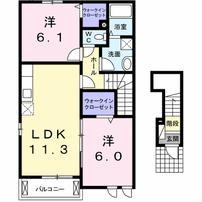 若葉Ｂ 201【管理NO：1-016752601-02010】 ★家具家電は申し込み後に搬入します★ ★2026年10月中旬入居可能★の外観画像