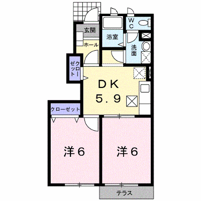 パイングローヴヒルズＣ 102【管理NO：1-011509703-01020】 ★家具家電は申し込み後に搬入します★ ★2026年09月中旬入居可能★の外観画像