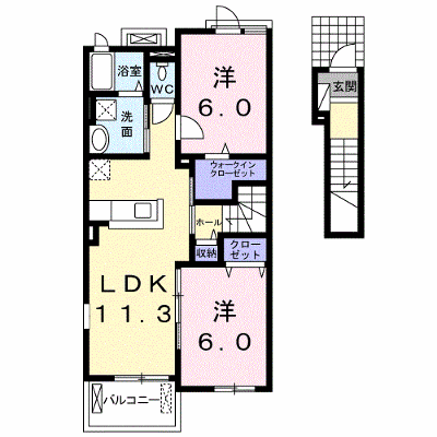 メゾン　ド　ソレイユ　Ⅱ 202【管理NO：1-022048302-02020】 ★家具家電は申し込み後に搬入します★ ★2026年10月中旬入居可能★の外観画像
