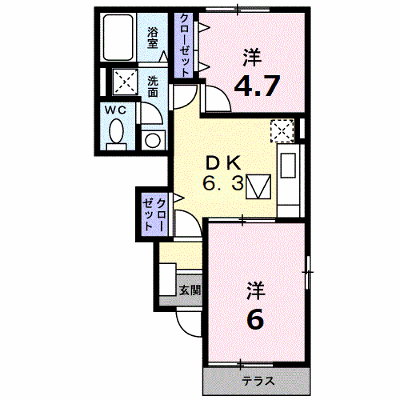 メゾン・ラシーヌⅡ　Ｂ 102【管理NO：1-013548502-01020】 ★家具家電は申し込み後に搬入します★ ★2026年10月中旬入居可能★の外観画像