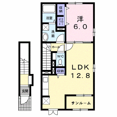 イル　ルオーゴＡ 204【管理NO：1-021626601-02040】 ★家具家電は申し込み後に搬入します★ ★2026年11月中旬入居可能★の外観画像