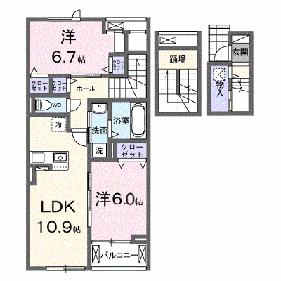 フォンテーヌⅤ 302【管理NO：1-028336601-03020】 ★家具家電は申し込み後に搬入します★ ★2026年10月上旬入居可能★の外観画像