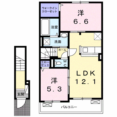 Ｋ２フローラ 202【管理NO：1-022976201-02020】 ★家具家電は申し込み後に搬入します★ ★2026年10月中旬入居可能★の外観画像
