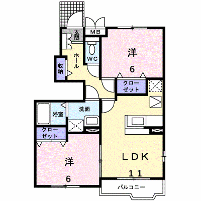 レインボーサウス　ウエストＡ 101【管理NO：1-013709401-01010】 ★家具家電は申し込み後に搬入します★ ★2026年10月下旬入居可能★の物件写真1