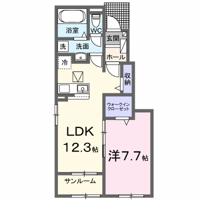 ボヌールⅠ 106【管理NO：1-028316701-01050】 ★家具家電は申し込み後に搬入します★ ★2027年02月上旬入居可能★の外観画像