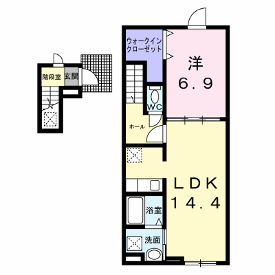 ロッツ　クレインⅡ 201【管理NO：1-027643002-02010】 ★家具家電は申し込み後に搬入します★の外観画像