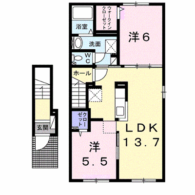 ヴィラＫ　Ⅴ 203【管理NO：1-025616701-02030】 ★家具家電は申し込み後に搬入します★ ★2026年11月上旬入居可能★の外観画像