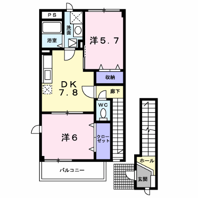 フローラルⅠ 201【管理NO：1-012322601-02010】 ★家具家電は申し込み後に搬入します★ ★2026年10月中旬入居可能★の外観画像