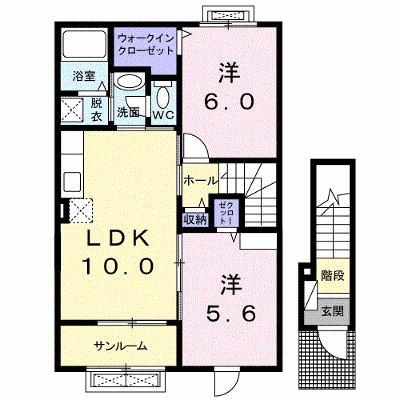 アスコット 203【管理NO：1-022820701-02030】 ★家具家電は申し込み後に搬入します★ ★2026年10月中旬入居可能★の外観画像