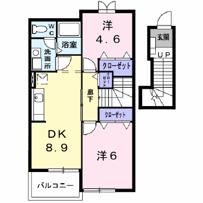 エトワール 203【管理NO：1-010441101-02030】 ★家具家電は申し込み後に搬入します★ ★2026年09月下旬入居可能★の外観画像