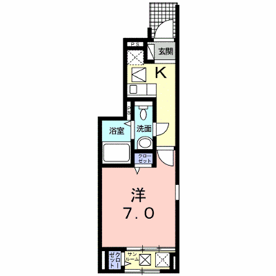 コーポかすみ 101【管理NO：1-021671101-01010】 ★家具家電は申し込み後に搬入します★ ★2026年10月中旬入居可能★の外観画像