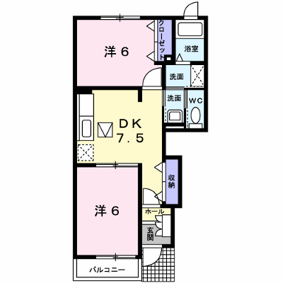 アンジェロ 102【管理NO：1-013400801-01020】 ★家具家電は申し込み後に搬入します★ ★2026年10月中旬入居可能★の外観画像