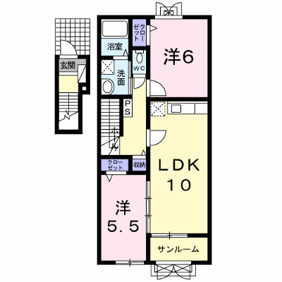 グレンジェルメＢ 202【管理NO：1-017285602-02020】 ★家具家電は申し込み後に搬入します★ ★2026年10月中旬入居可能★の外観画像