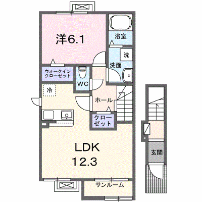 ロブレ　ドセ 201【管理NO：1-027256002-02010】 ★家具家電は申し込み後に搬入します★ ★2026年11月中旬入居可能★の外観画像