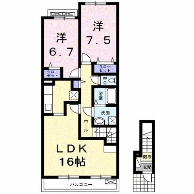 グランソレイユ 203【管理NO：1-016685501-02030】 ★家具家電は申し込み後に搬入します★ ★2026年11月上旬入居可能★の外観画像