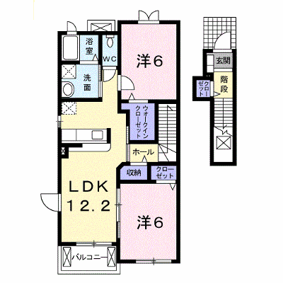 グリーンフォーレストⅢ 203【管理NO：1-015305603-02030】 ★家具家電は申し込み後に搬入します★ ★2026年09月下旬入居可能★の外観画像