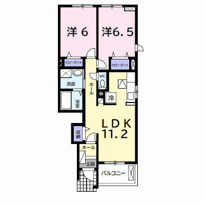 ルシュマンＣ 104【管理NO：1-015285901-01040】 ★家具家電は申し込み後に搬入します★ ★2026年10月中旬入居可能★の外観画像