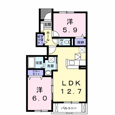 カーラ 103【管理NO：1-014265001-01030】 ★家具家電は申し込み後に搬入します★ ★2026年09月上旬入居可能★の外観画像